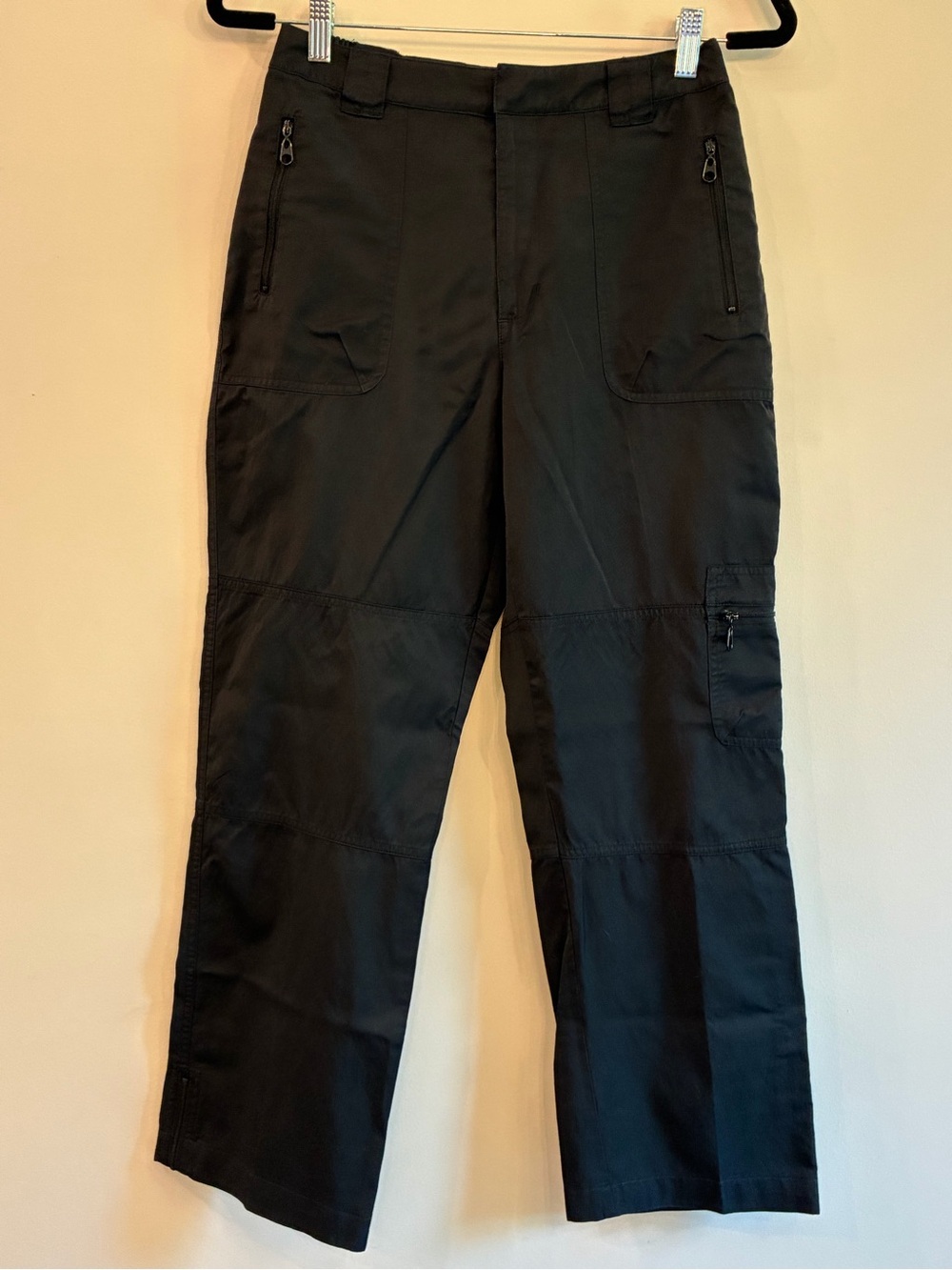 Chico's Black Women's Cargo Trousers with Zip Pockets